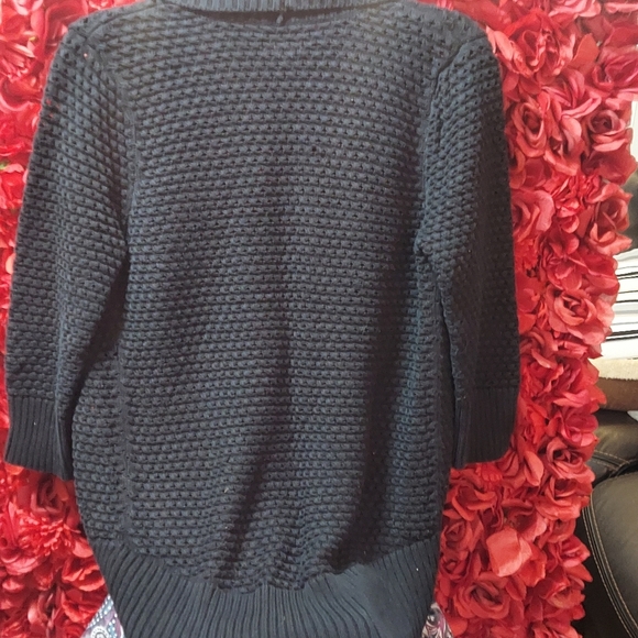 Converse Women's X-Large Open Front Cardigan Textured Black - Picture 7 of 8